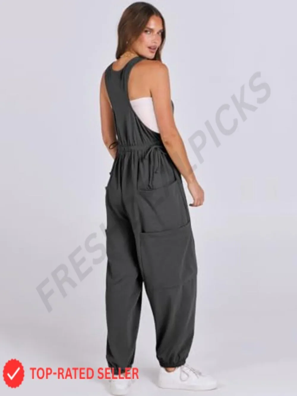 Loose Sleeveless Jumpsuit Baggy Harem Pants Romper Summer Outfit 2026